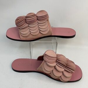 Mercedes Castillo Sz 8.5 Pink Delphia Suede Slides